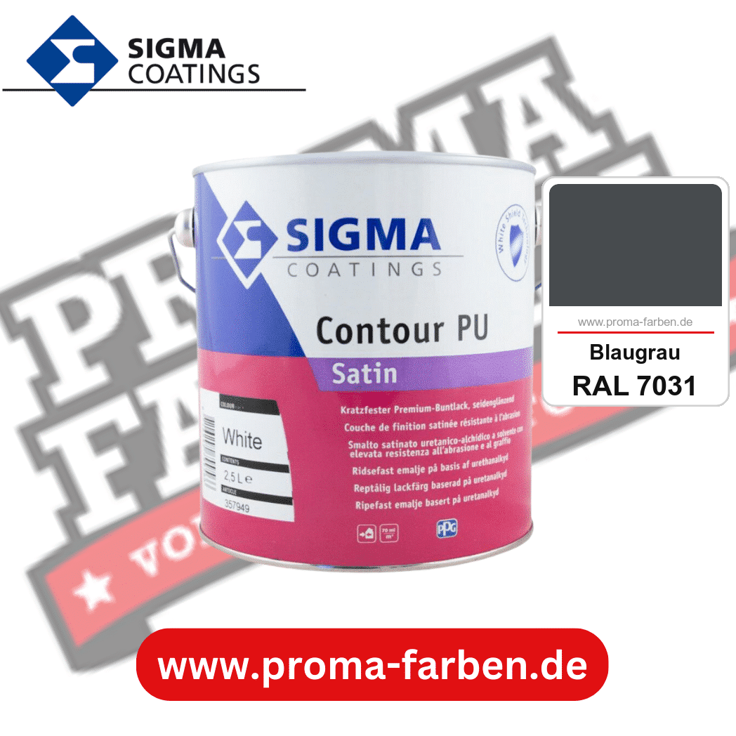 SIGMA Contour PU Satin kaufen bei Proma Farben RAL 7031 Blaugrau