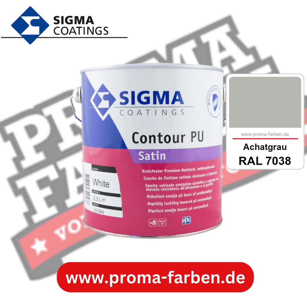 SIGMA Contour PU Satin kaufen bei Proma Farben RAL 7038 Achatgrau