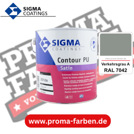 SIGMA Contour PU Satin kaufen bei Proma Farben RAL 7042 Verkehrsgrau A