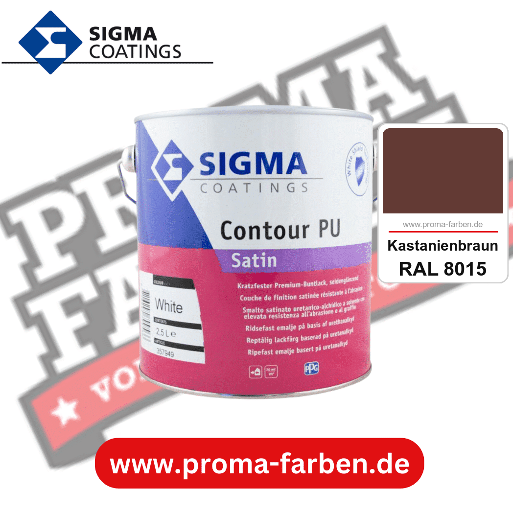 SIGMA Contour PU Satin kaufen bei Proma Farben RAL 8015 Kastanienbraun