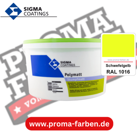 SIGMA Dekomatt Pro kaufen bei Proma Farben RAL 1016 Schwefelgelb