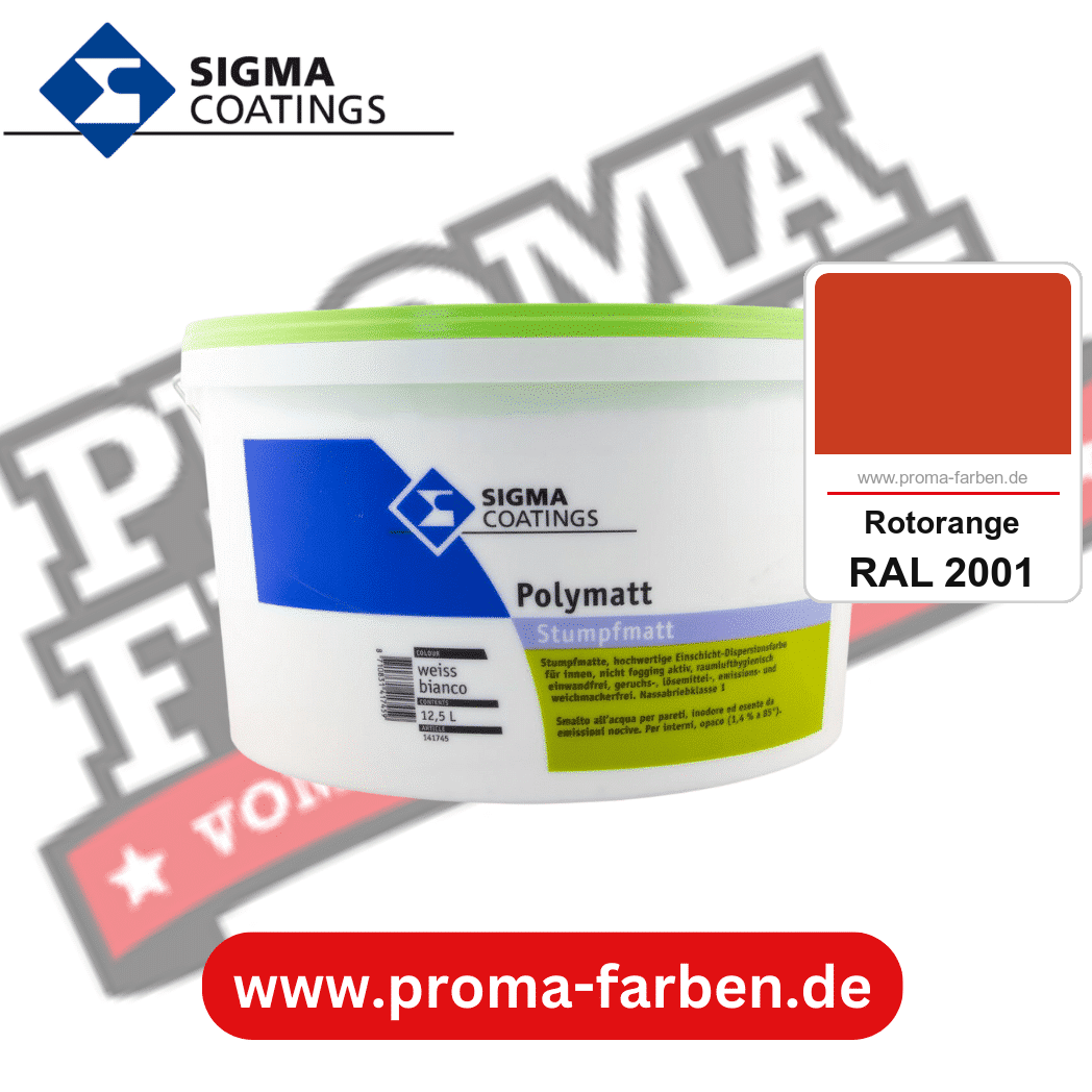 SIGMA Dekomatt Pro kaufen bei Proma Farben RAL 2001 Rotorange