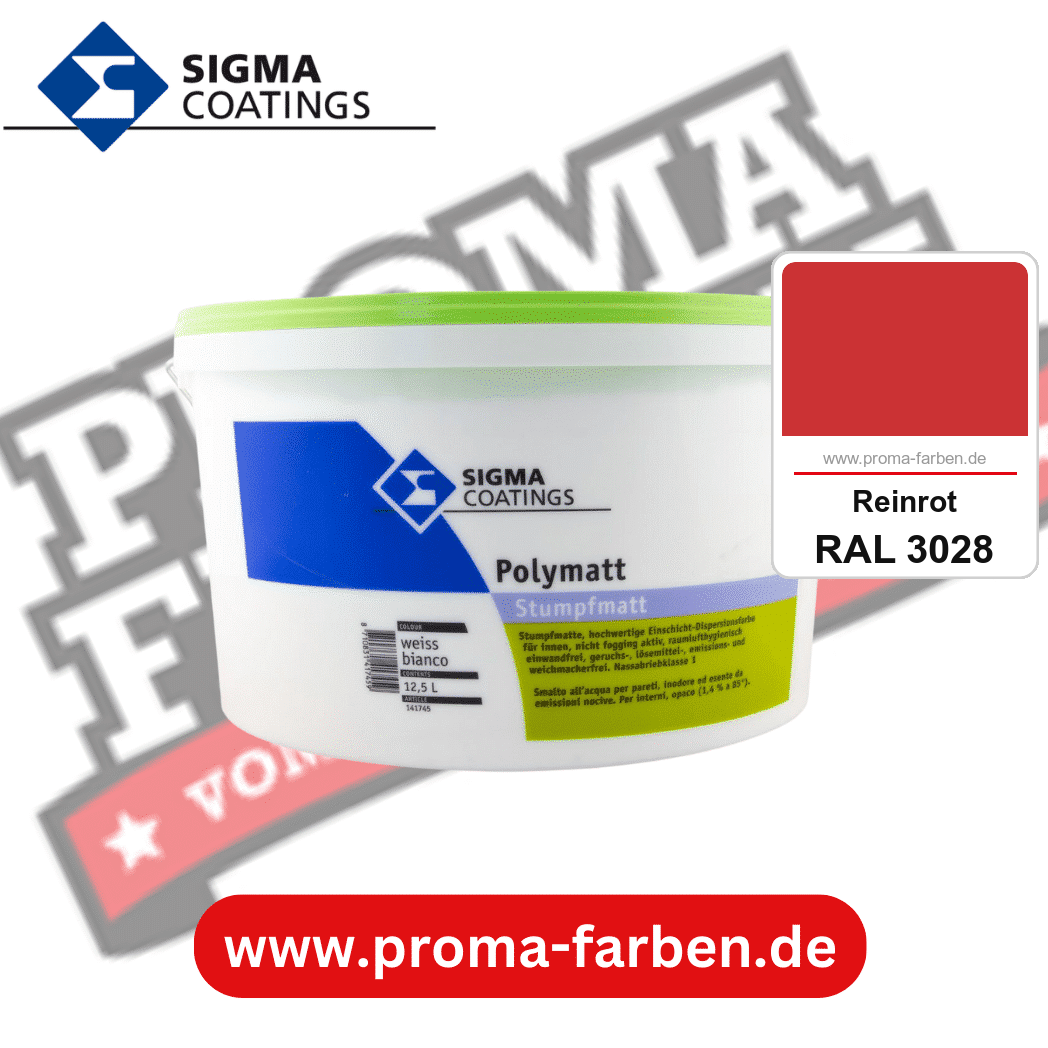 SIGMA Dekomatt Pro kaufen bei Proma Farben RAL 3028 Reinrot
