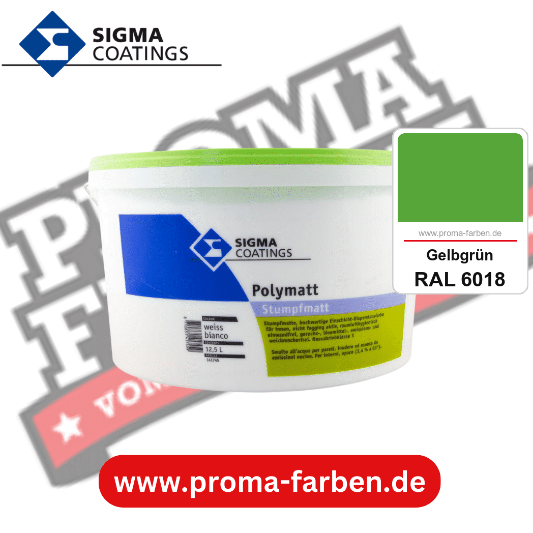 SIGMA Dekomatt Pro kaufen bei Proma Farben RAL 6018 Gelbgrün