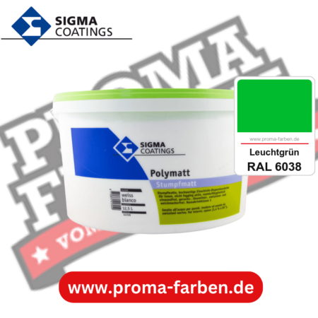 SIGMA Dekomatt Pro kaufen bei Proma Farben RAL 6038 Leuchtgrün