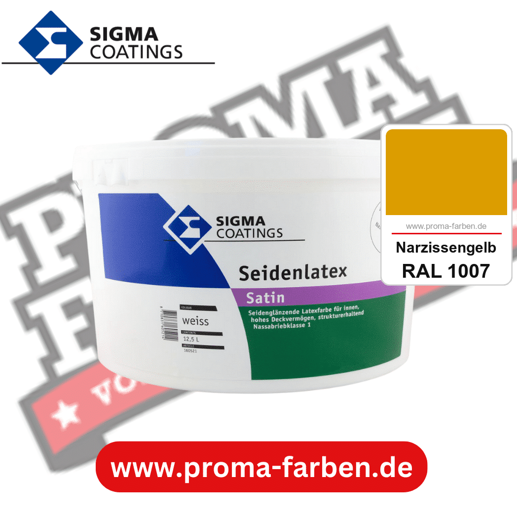SIGMA Mattlatex kaufen bei Proma Farben RAL 1007 Narzissengelb