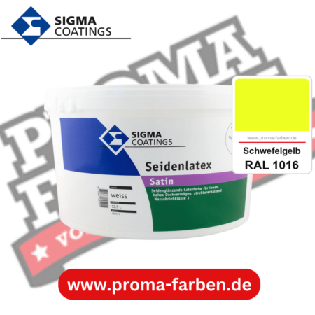 SIGMA Mattlatex kaufen bei Proma Farben RAL 1016 Schwefelgelb