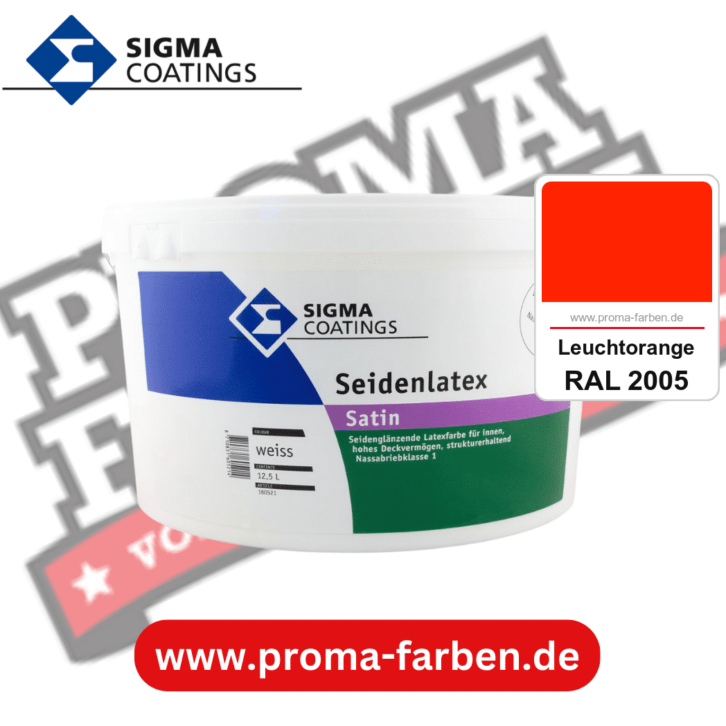 SIGMA Mattlatex kaufen bei Proma Farben RAL 2005 Leuchtorange