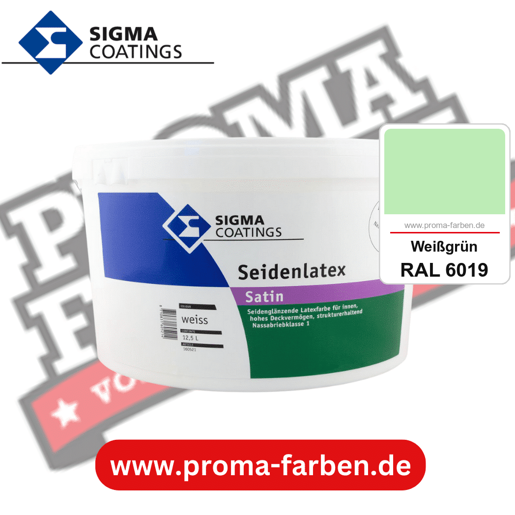 SIGMA Mattlatex kaufen bei Proma Farben RAL 6019 Weißgrün