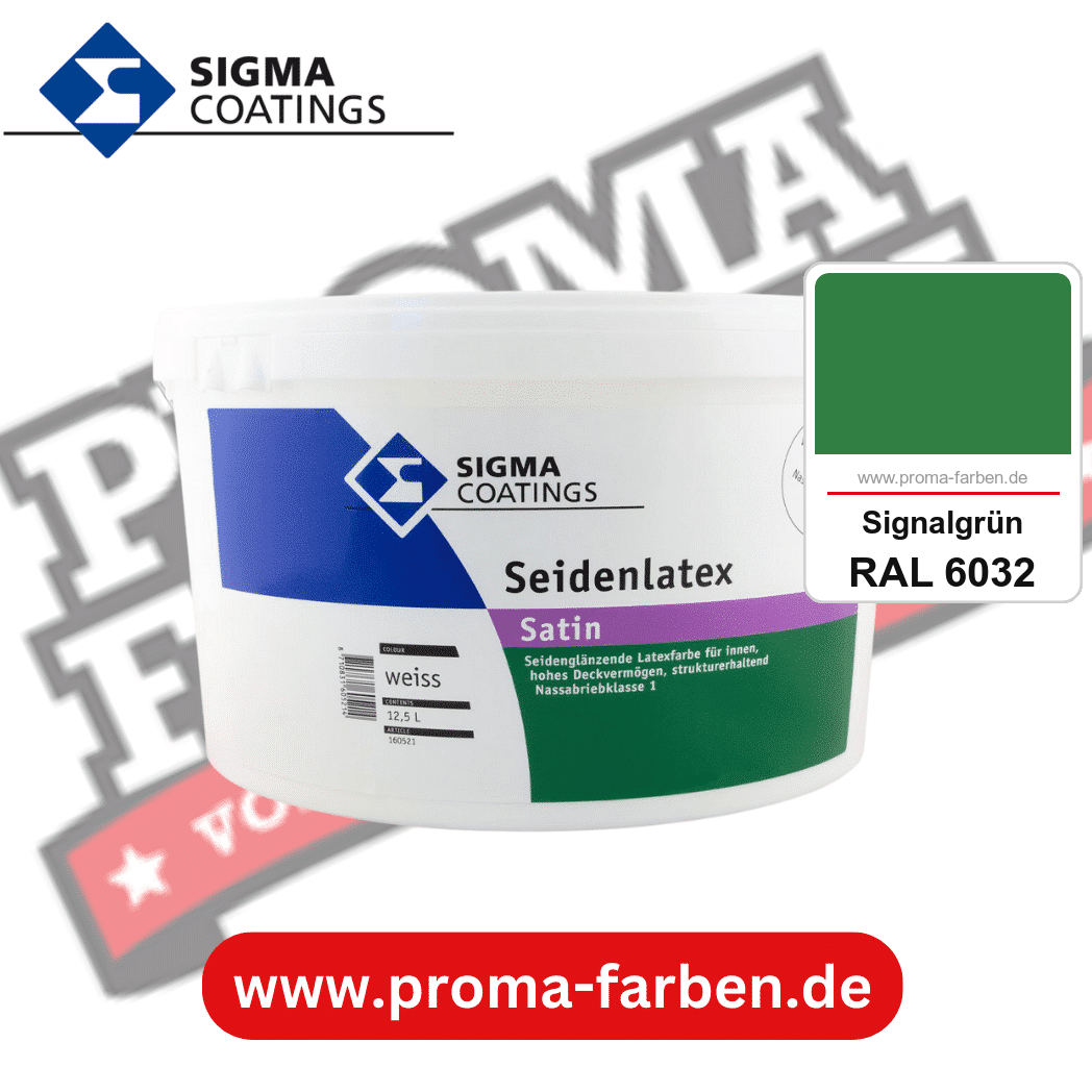 SIGMA Mattlatex kaufen bei Proma Farben RAL 6032 Signalgrün