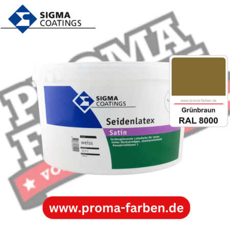 SIGMA Mattlatex kaufen bei Proma Farben RAL 8000 Grünbraun