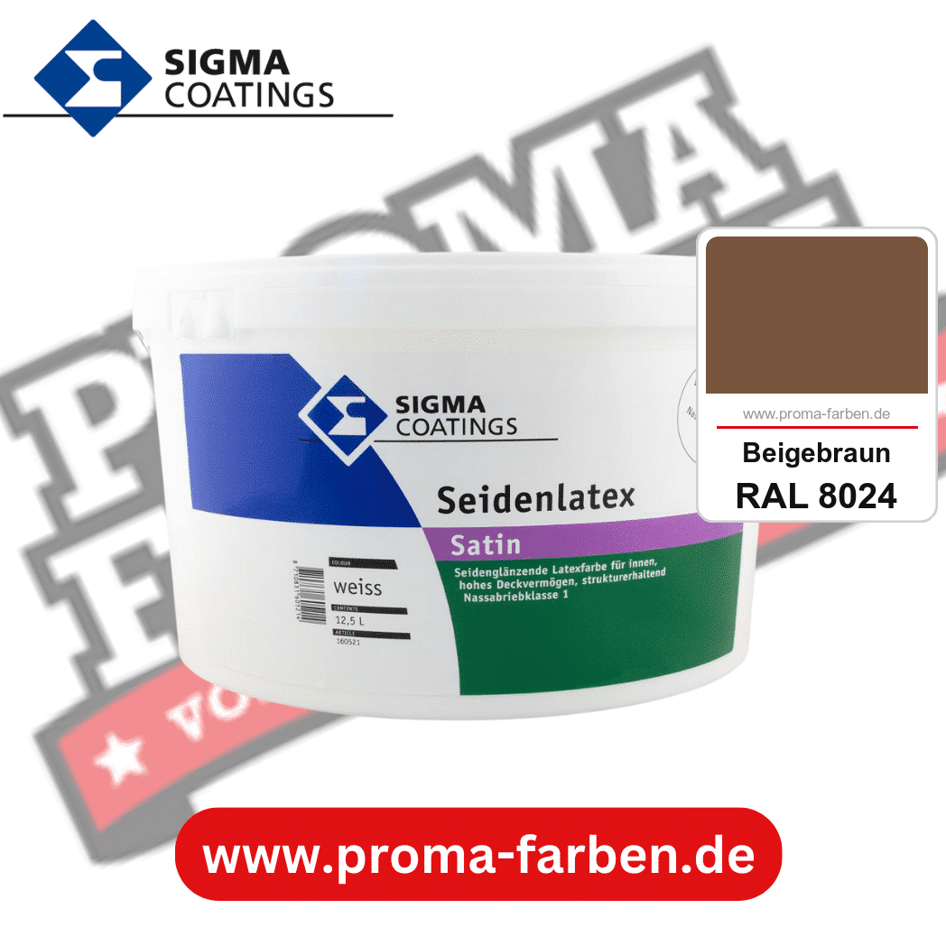 SIGMA Mattlatex kaufen bei Proma Farben RAL 8024 Beigebraun