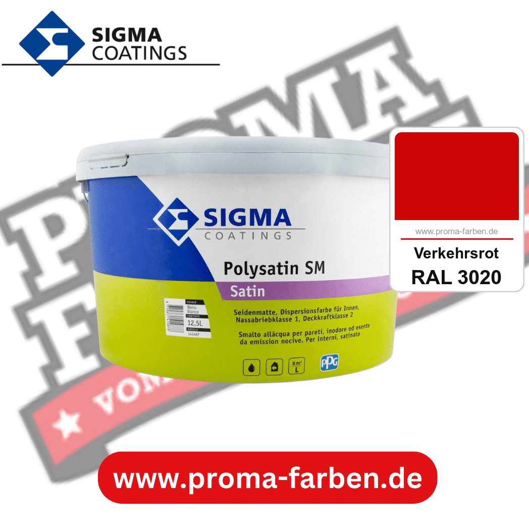 SIGMA Polygloss kaufen bei Proma Farben RAL 3020 Verkehrsrot