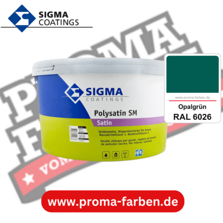 SIGMA Polygloss kaufen bei Proma Farben RAL 6026 Opalgrün