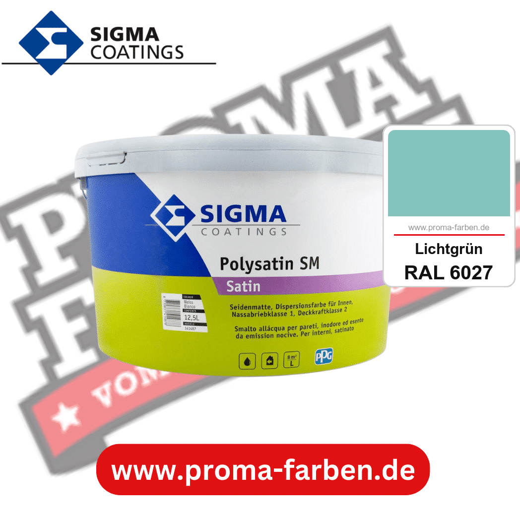 SIGMA Polygloss kaufen bei Proma Farben RAL 6027 Lichtgrün