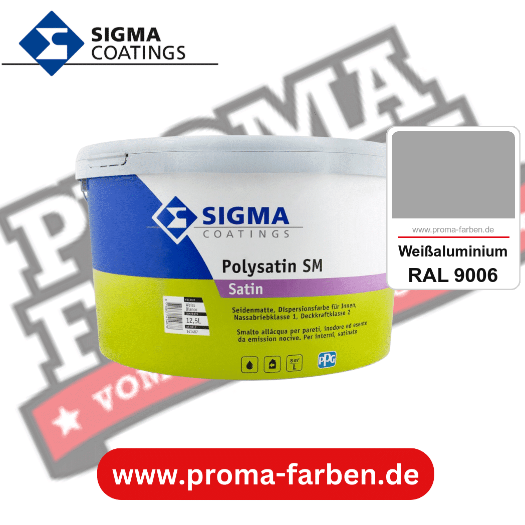 SIGMA Polygloss kaufen bei Proma Farben RAL 9006 Weißaluminium