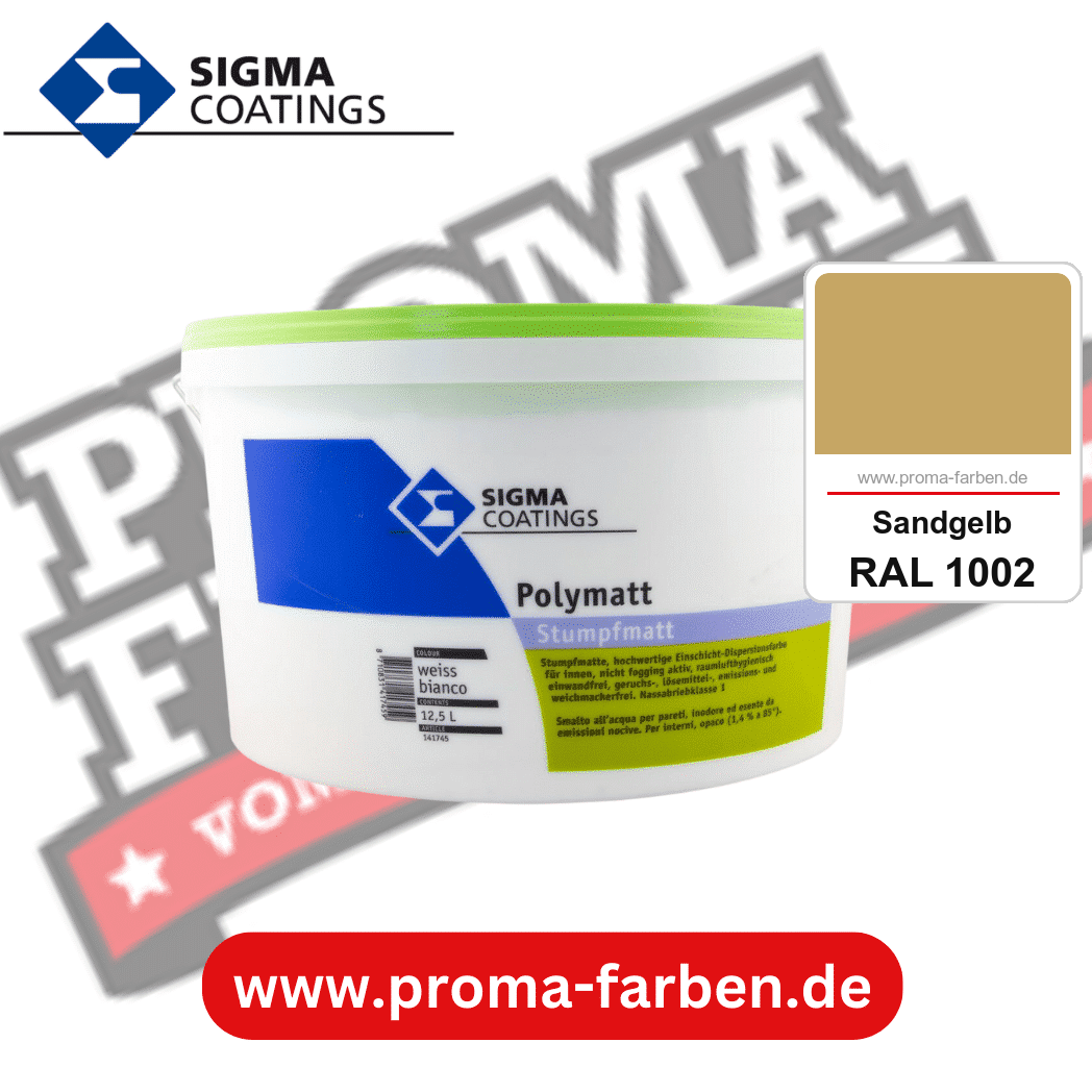 SIGMA Polymatt kaufen bei Proma Farben RAL 1002 Sandgelb