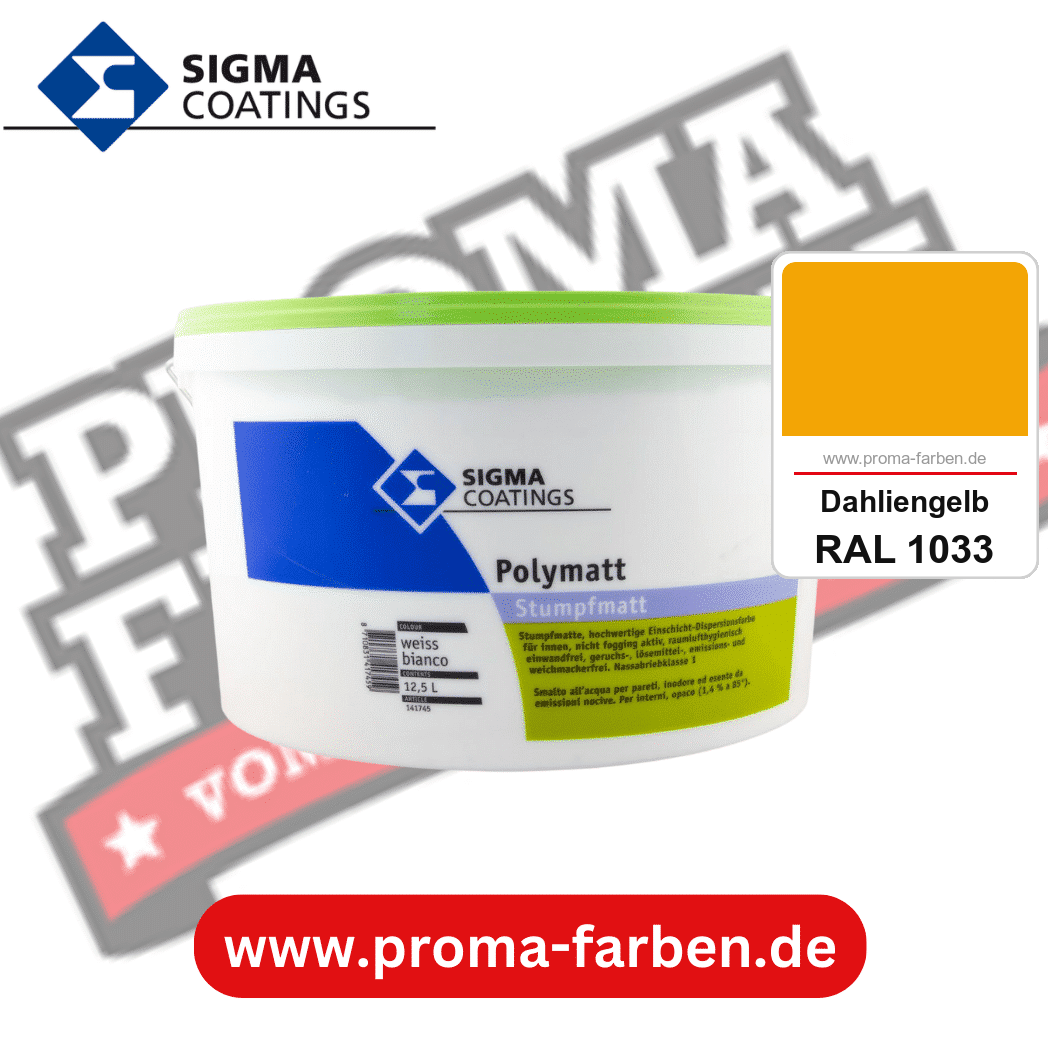 SIGMA Polymatt kaufen bei Proma Farben RAL 1033 Dahliengelb
