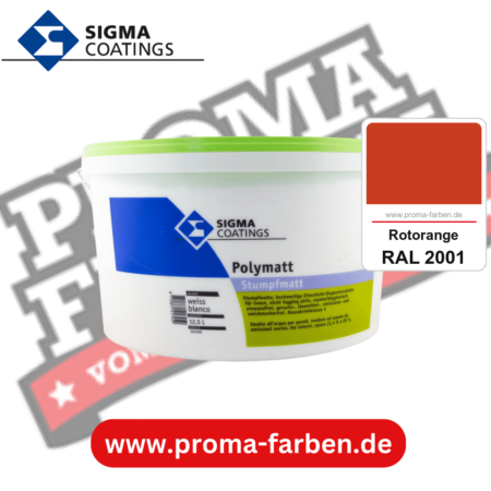 SIGMA Polymatt kaufen bei Proma Farben RAL 2001 Rotorange