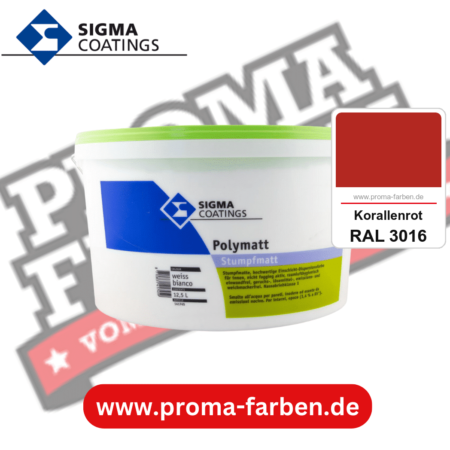 SIGMA Polymatt kaufen bei Proma Farben RAL 3016 Korallenrot