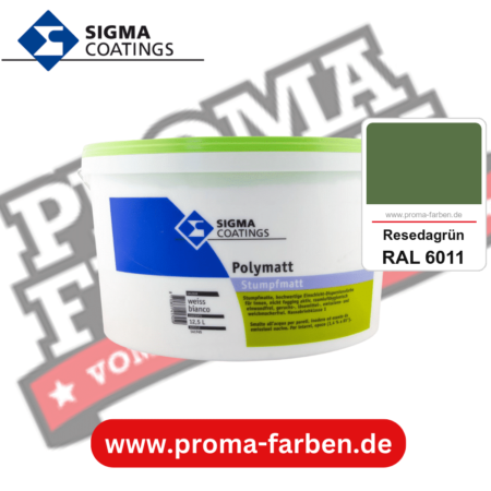 SIGMA Polymatt kaufen bei Proma Farben RAL 6011 Resedagrün