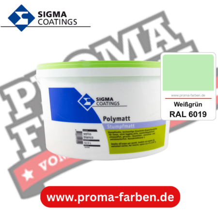 SIGMA Polymatt kaufen bei Proma Farben RAL 6019 Weißgrün