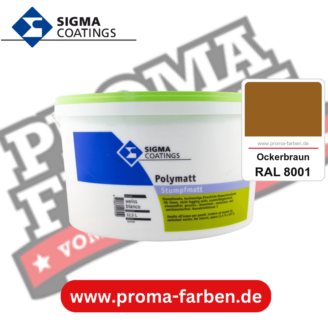 SIGMA Polymatt kaufen bei Proma Farben RAL 8001 Ockerbraun