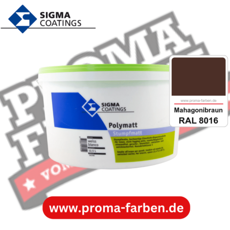 SIGMA Polymatt kaufen bei Proma Farben RAL 8016 Mahagonibraun