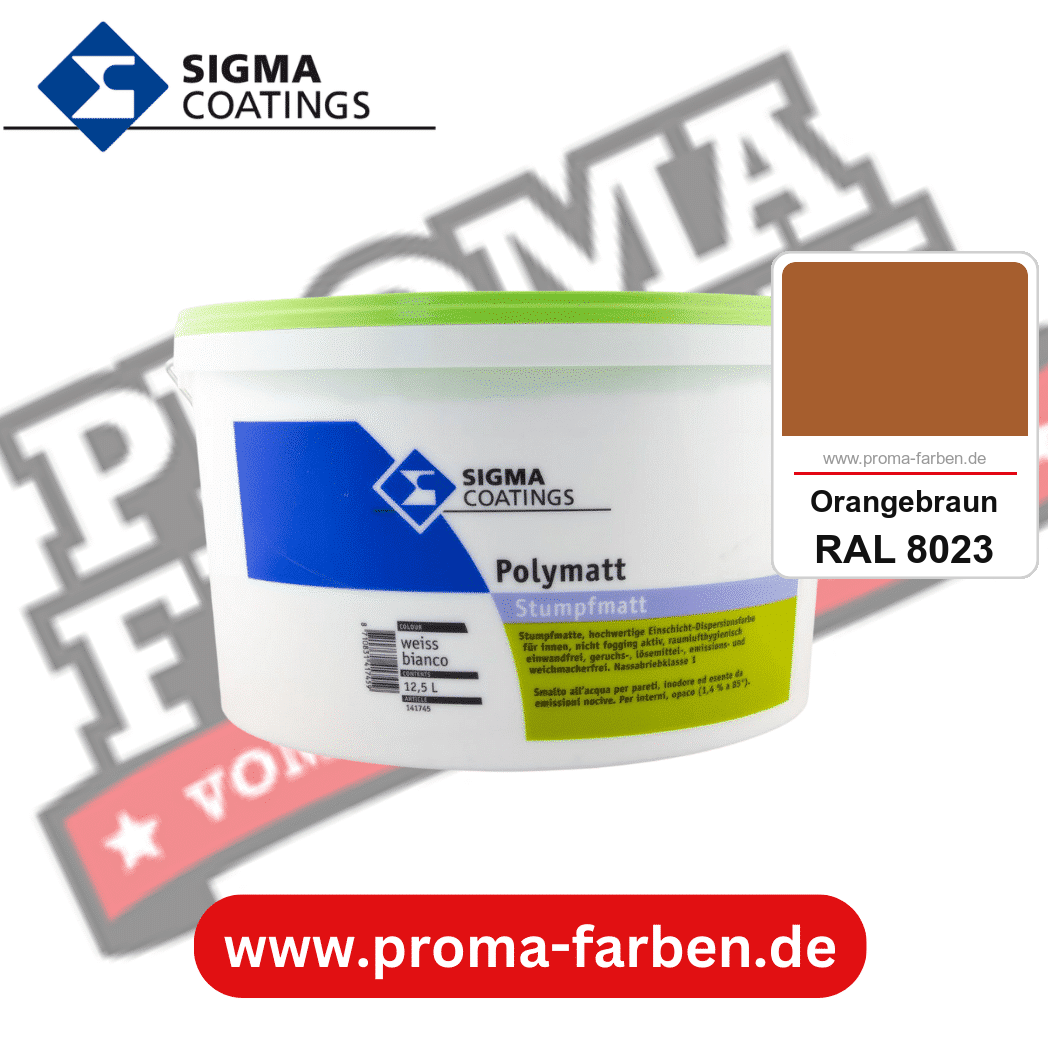 SIGMA Polymatt kaufen bei Proma Farben RAL 8023 Orangebraun