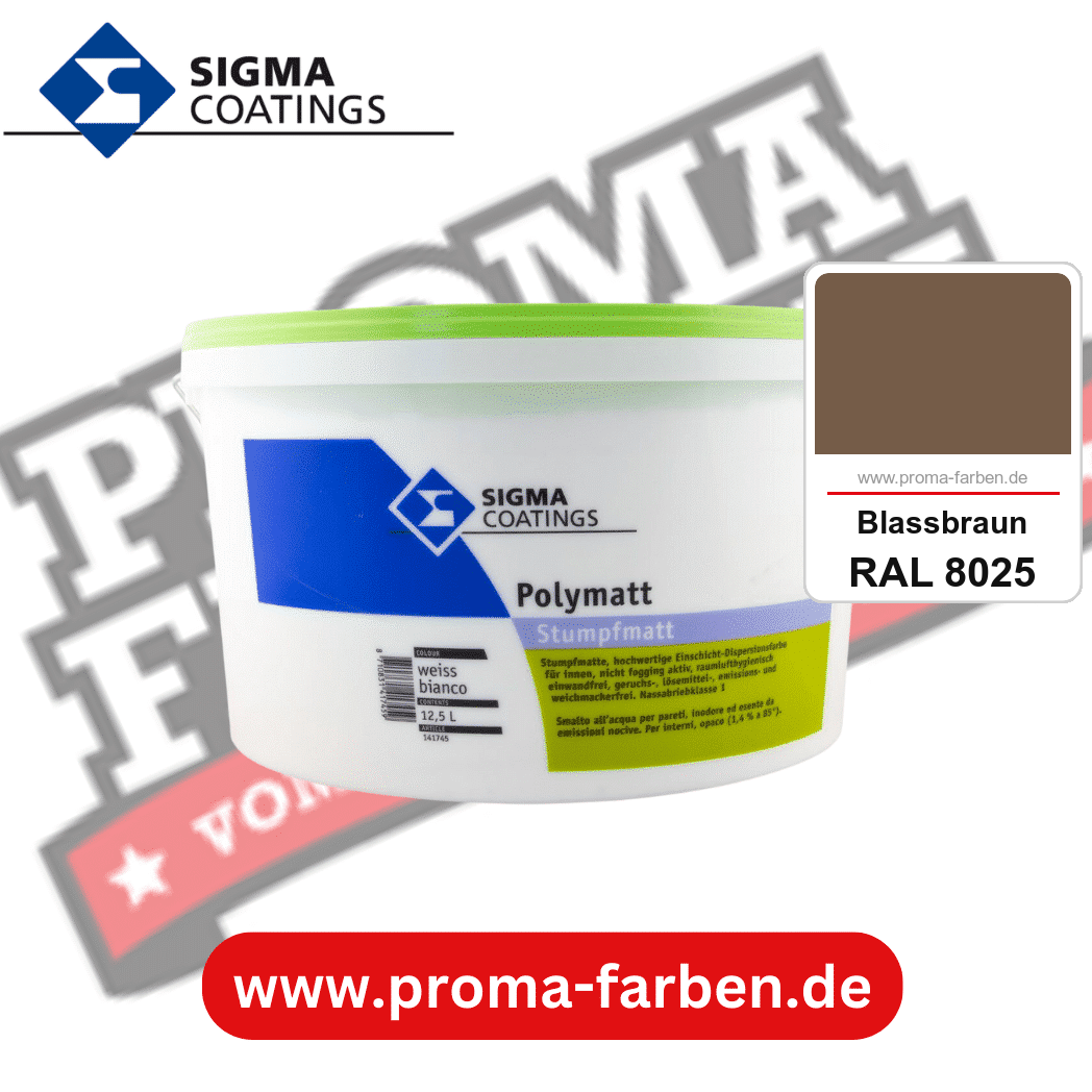 SIGMA Polymatt kaufen bei Proma Farben RAL 8025 Blassbraun