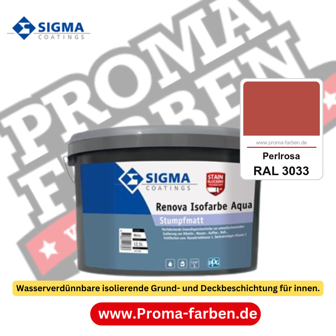 SIGMA Renova Isofarbe Aqua kaufen bei Proma Farben RAL 3033 Perlrosa