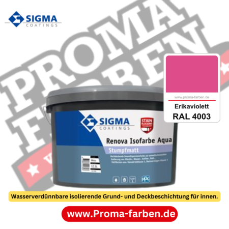 SIGMA Renova Isofarbe Aqua kaufen bei Proma Farben RAL 4003 Erikaviolett