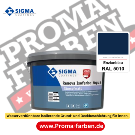 SIGMA Renova Isofarbe Aqua kaufen bei Proma Farben RAL 5010 Enzianblau