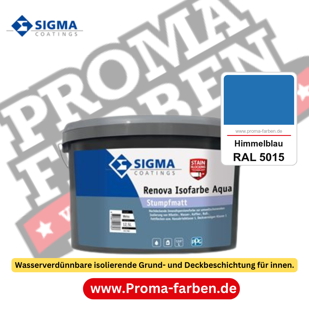 SIGMA Renova Isofarbe Aqua kaufen bei Proma Farben RAL 5015 Himmelblau
