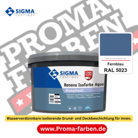 SIGMA Renova Isofarbe Aqua kaufen bei Proma Farben RAL 5023 Fernblau