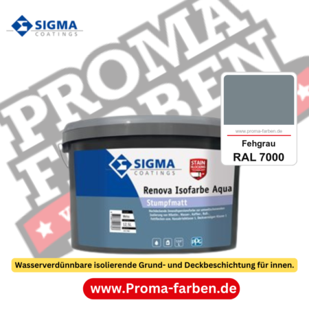 SIGMA Renova Isofarbe Aqua kaufen bei Proma Farben RAL 7000 Fehgrau