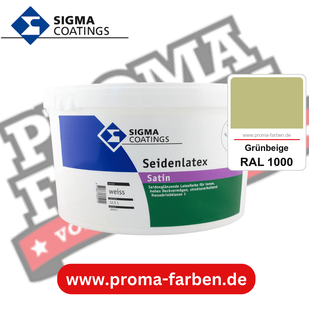 SIGMA Seidenlatex kaufen bei Proma Farben RAL 1000 Grünbeige