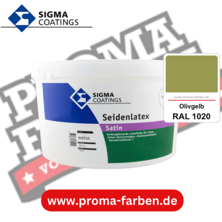SIGMA Seidenlatex kaufen bei Proma Farben RAL 1020 Olivgelb
