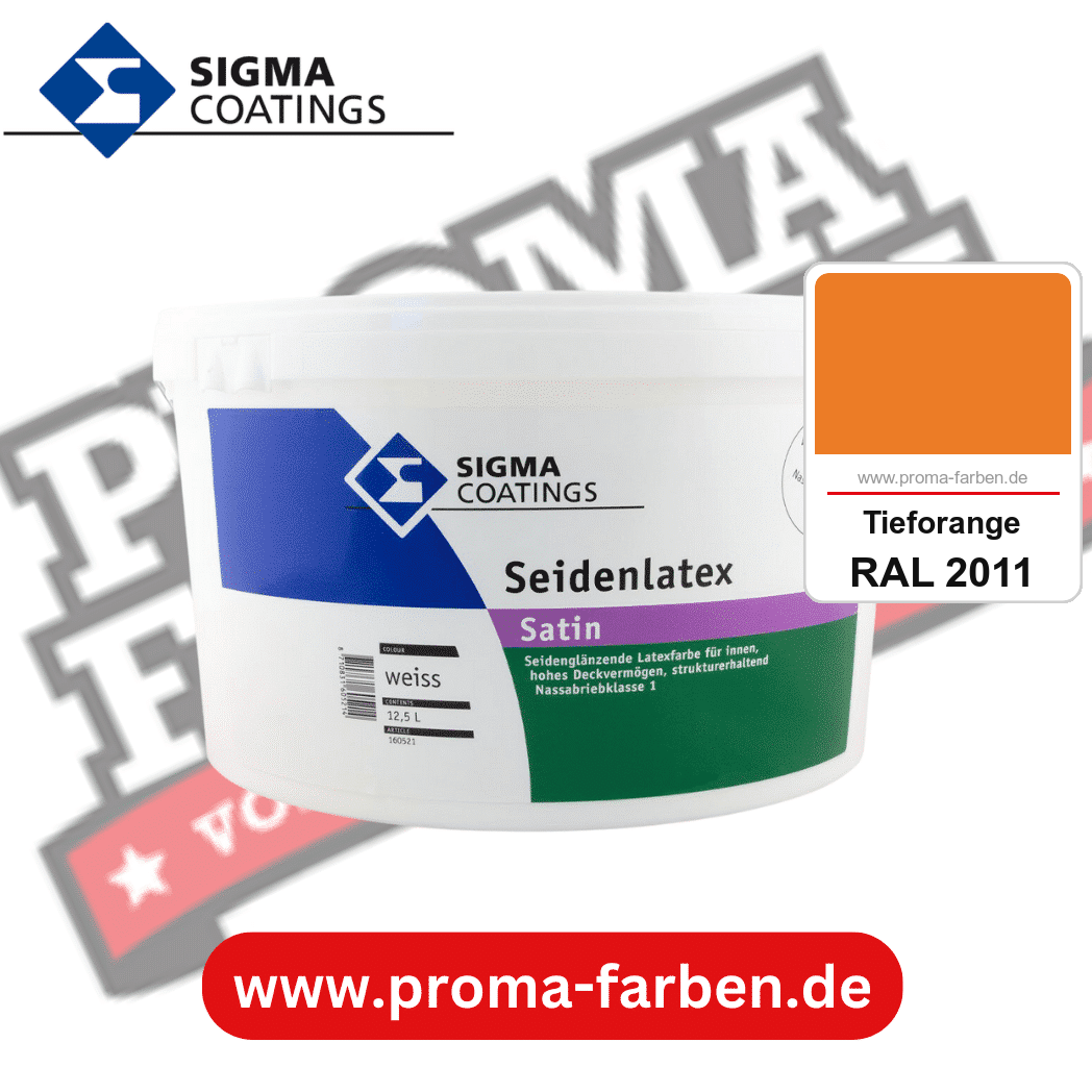 SIGMA Seidenlatex kaufen bei Proma Farben RAL 2011 Tieforange
