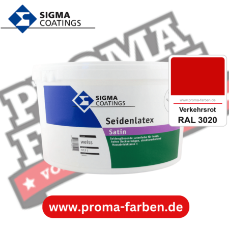 SIGMA Seidenlatex kaufen bei Proma Farben RAL 3020 Verkehrsrot