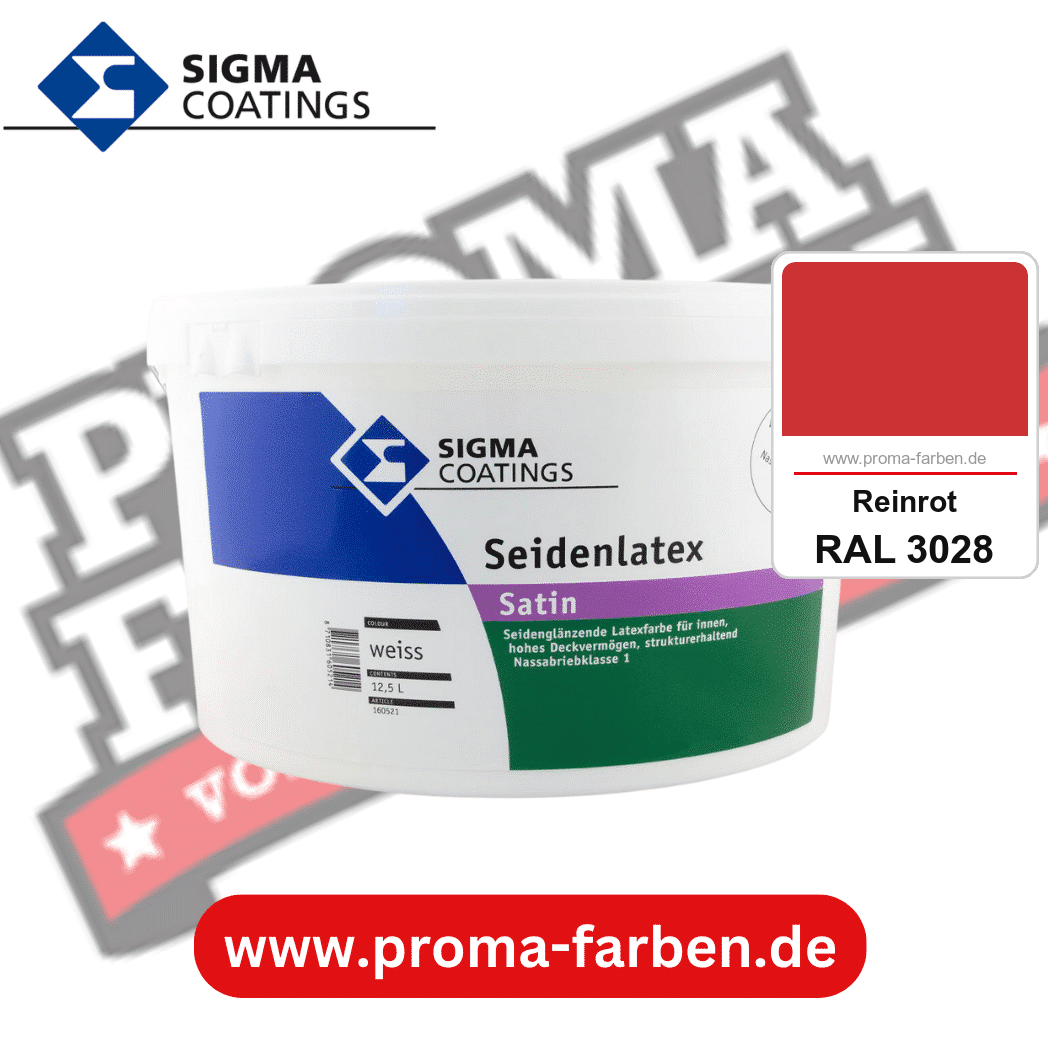 SIGMA Seidenlatex kaufen bei Proma Farben RAL 3028 Reinrot