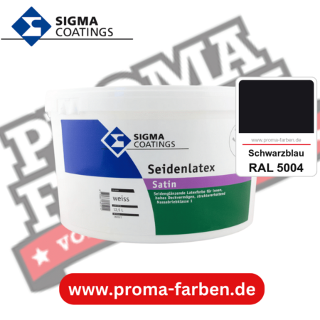 SIGMA Seidenlatex kaufen bei Proma Farben RAL 5004 Schwarzblau