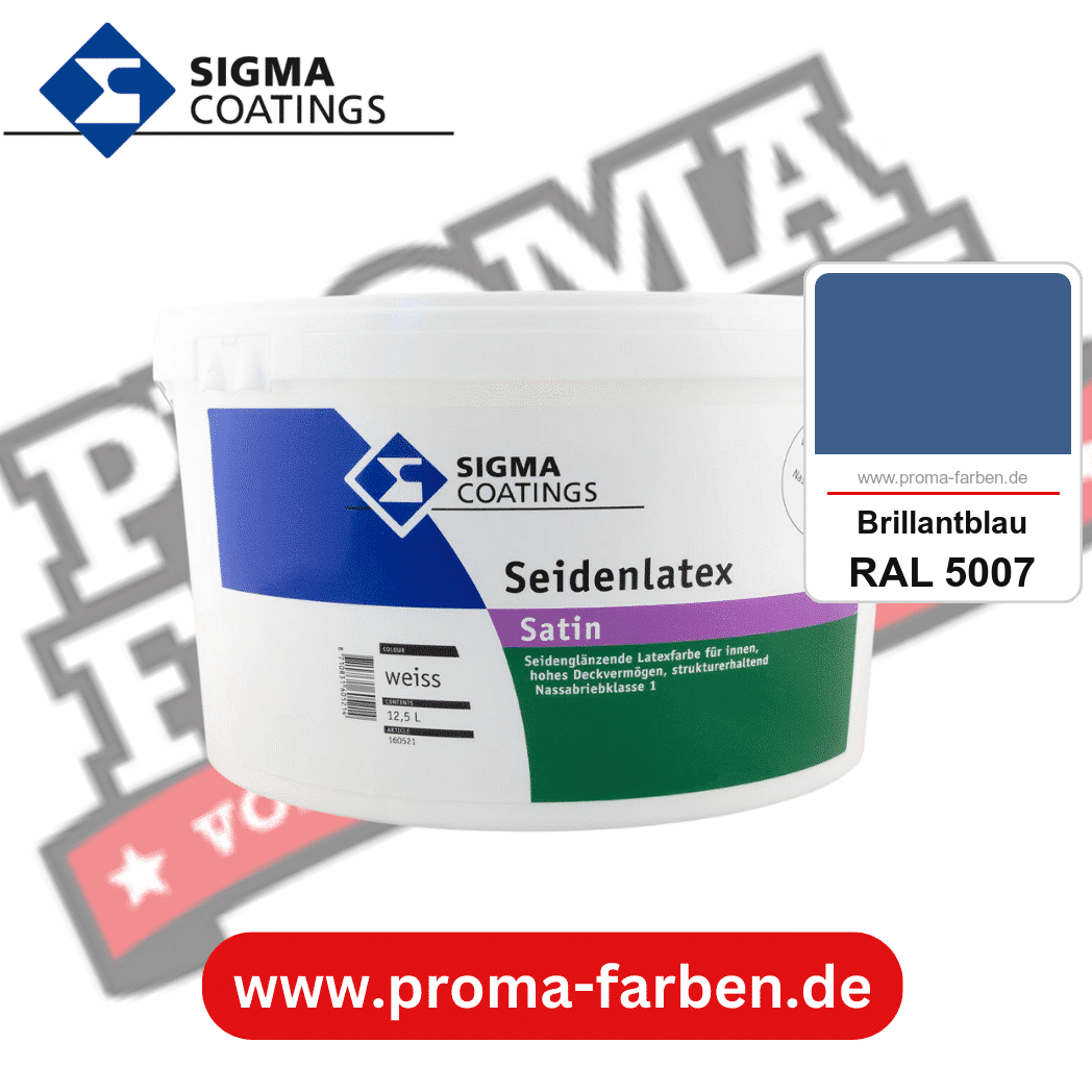SIGMA Seidenlatex kaufen bei Proma Farben RAL 5007 Brillantblau