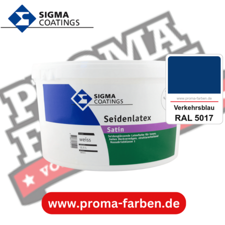 SIGMA Seidenlatex kaufen bei Proma Farben RAL 5017 Verkehrsblau