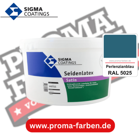 SIGMA Seidenlatex kaufen bei Proma Farben RAL 5025 Perlenzianblau