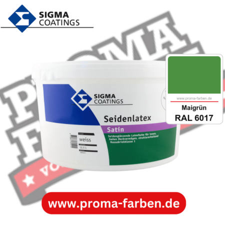 SIGMA Seidenlatex kaufen bei Proma Farben RAL 6017 Maigrün