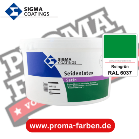 SIGMA Seidenlatex kaufen bei Proma Farben RAL 6037 Reingrün