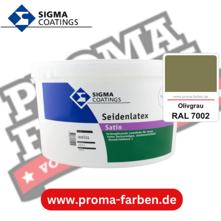 SIGMA Seidenlatex kaufen bei Proma Farben RAL 7002 Olivgrau