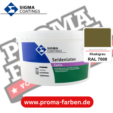SIGMA Seidenlatex kaufen bei Proma Farben RAL 7008 Khakigrau