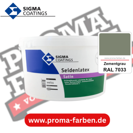 SIGMA Seidenlatex kaufen bei Proma Farben RAL 7033 Zementgrau